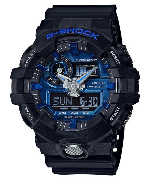 Relógio G-Shock GA-710 Preto/Azul - Radical Place - Loja Virtual