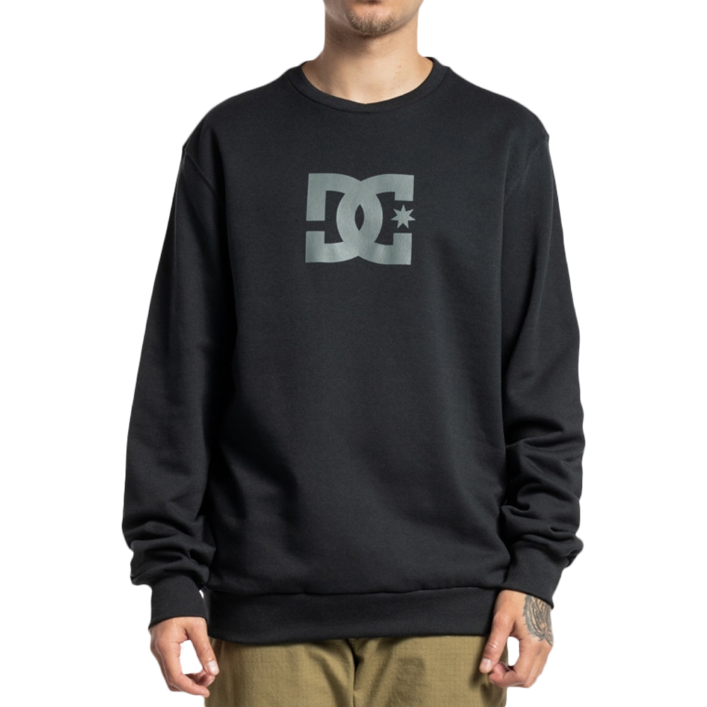 Moletom DC Shoes Careca DC Star Crew WT23 Masculino Preto