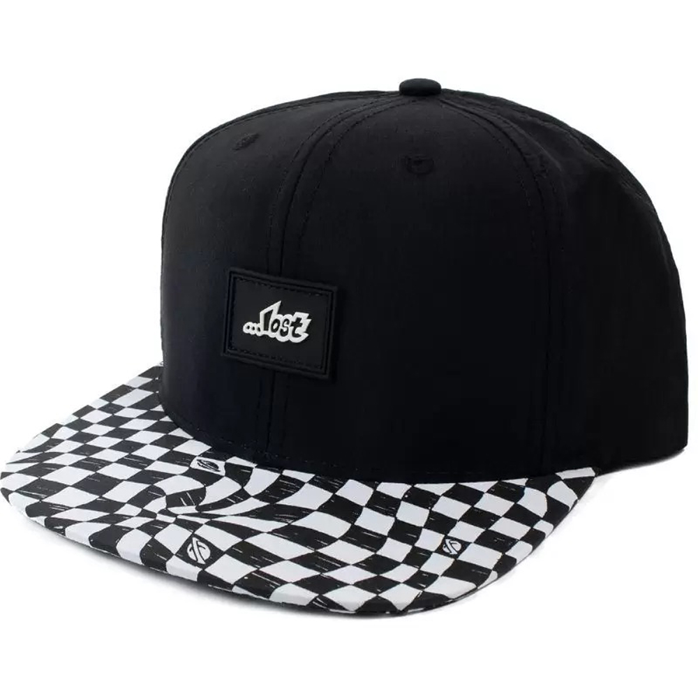 Boné Lost Aba Reta Snap Back Wave Grid SM24 Preto - Radical Place