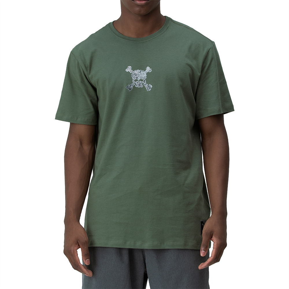 Camiseta Oakley Back To Skull SM24 Masculino Surplus Green