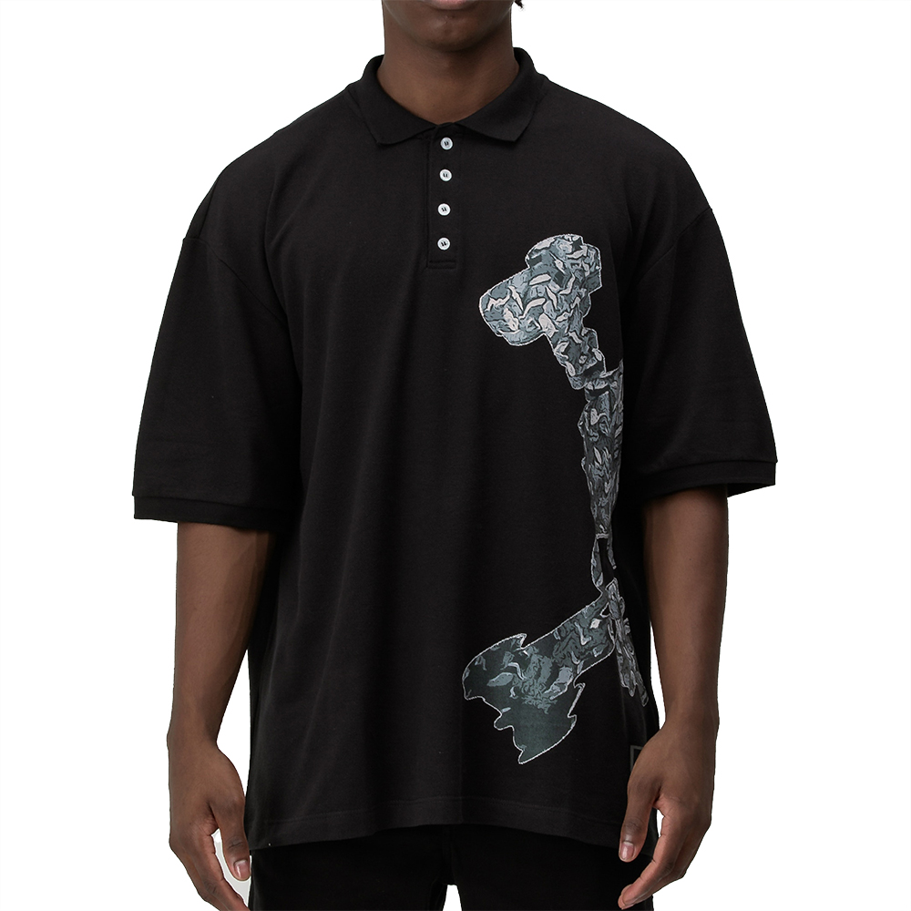 Camisa Oakley Polo Back To Skul WT24 Masculina Blackout - Radical