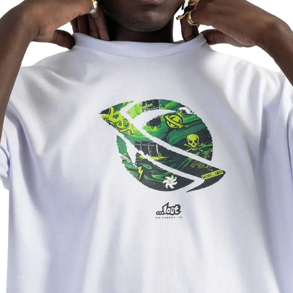 Camiseta Lost Especial Saturn Trash SM25 Masculina Branco