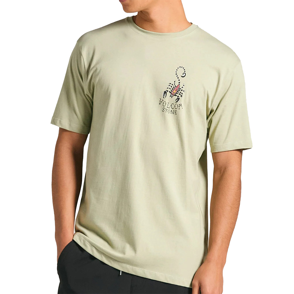 Camiseta Volcom Intel Classic SM25 Masculina Verde Médio - Radical