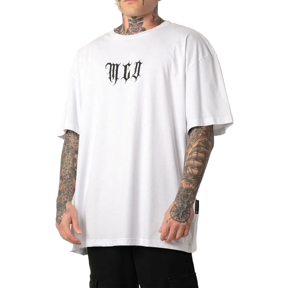 Camiseta MCD Oversized MCD Gothic SM25 Masculina Branco - Radical