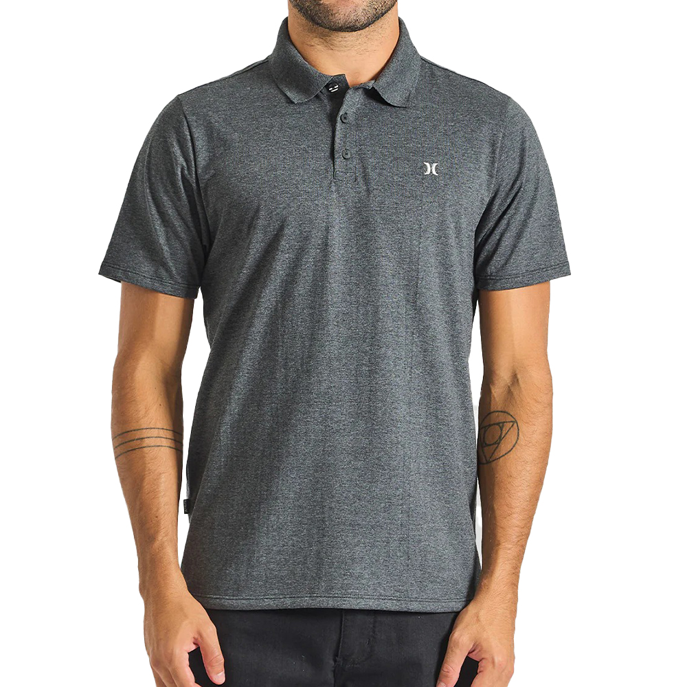 Camisa Hurley Polo Melange SM25 Masculina Mescla Preto - Radical