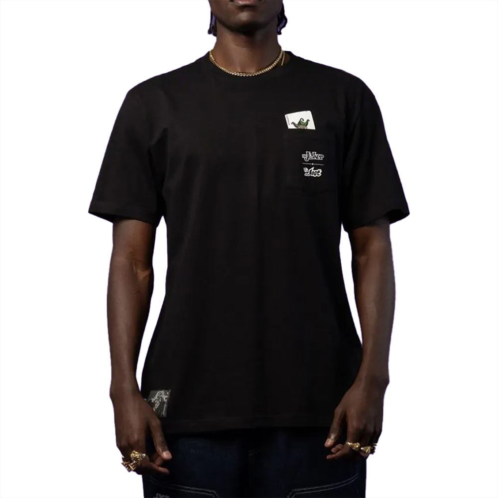 Camiseta Lost Joker Cards Bolso SM25 Masculina Preto - Radical