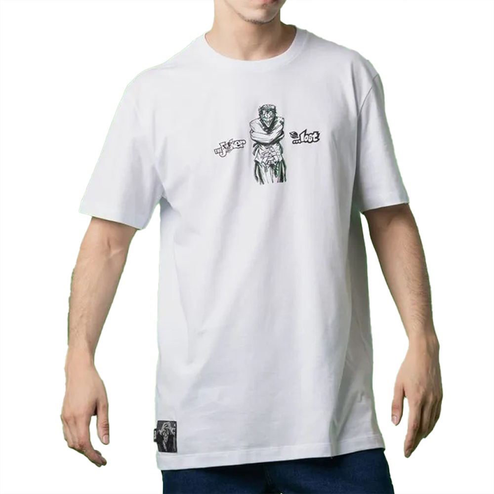 Camiseta Lost Crazy Joker SM25 Masculina Branco - Radical Place