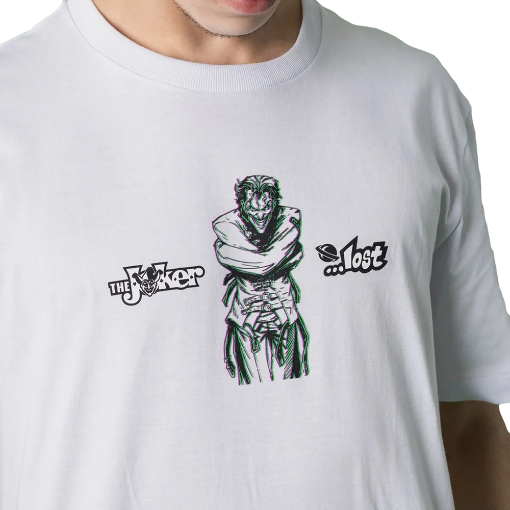 Camiseta Lost Crazy Joker SM25 Masculina Branco - Radical Place
