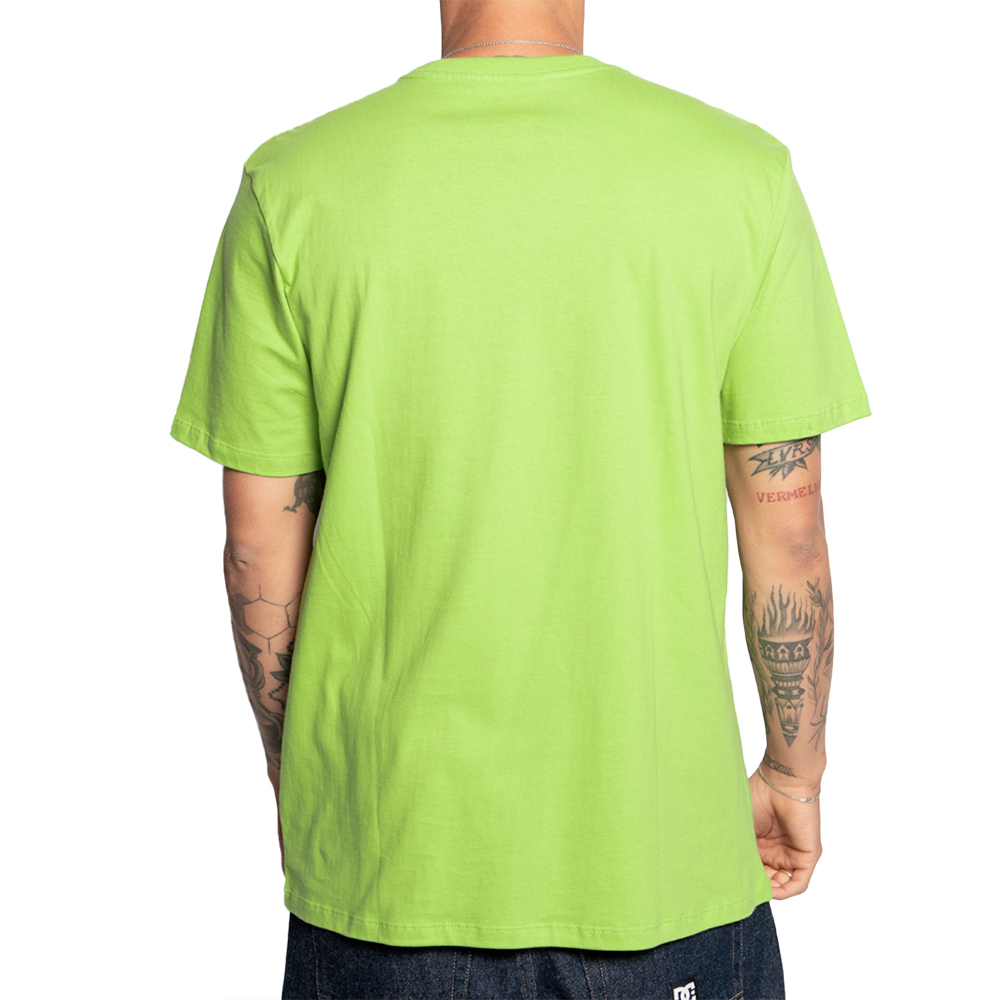 Camiseta DC Shoes Transfer Color SM25 Masculina Verde Neon