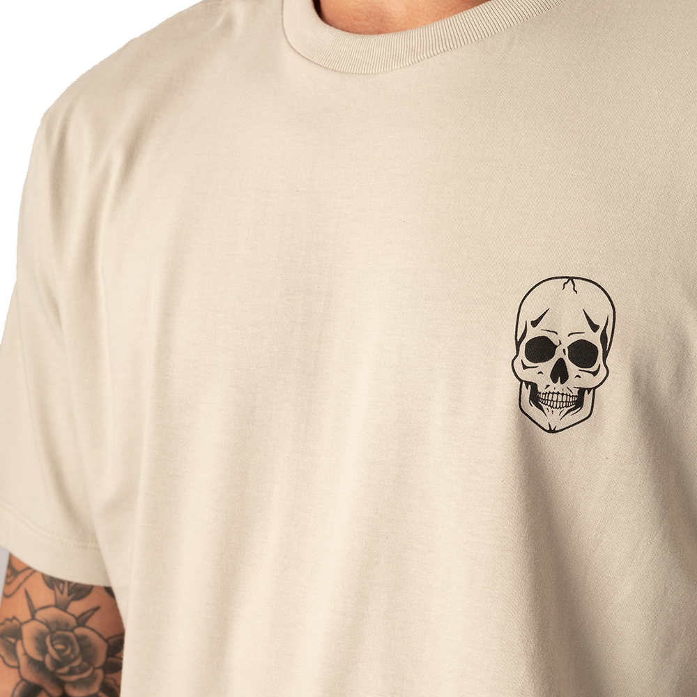 Camiseta MCD Caveira Lateral SM26 Masculina Bege Poeira - Radical