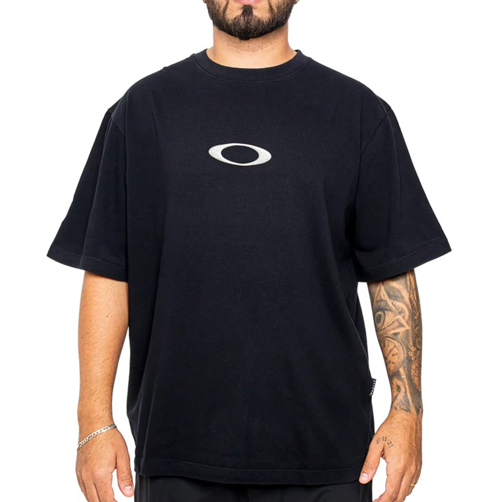 Camiseta Oakley Heritage Ellipse Metal SM26 Blackout - Radical