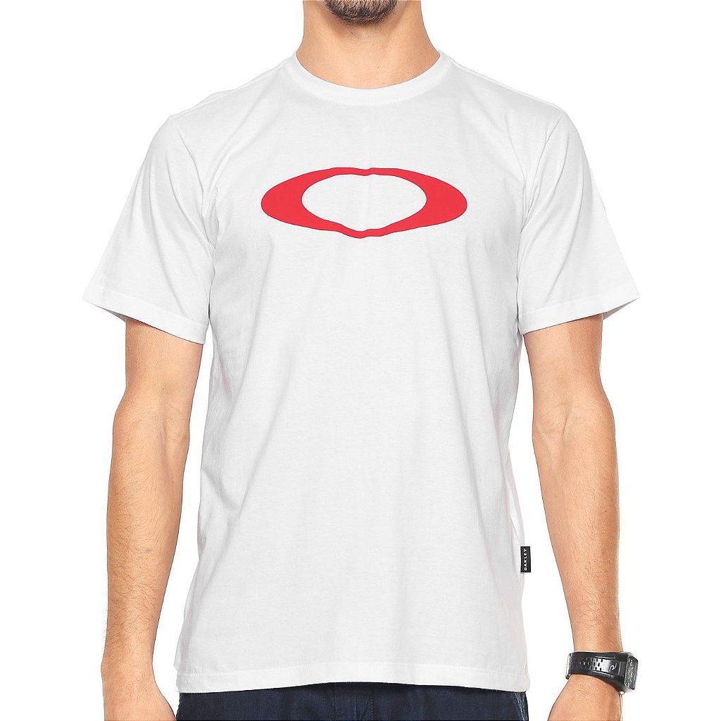 Camiseta Oakley O-Ellipse Masculina - Branco