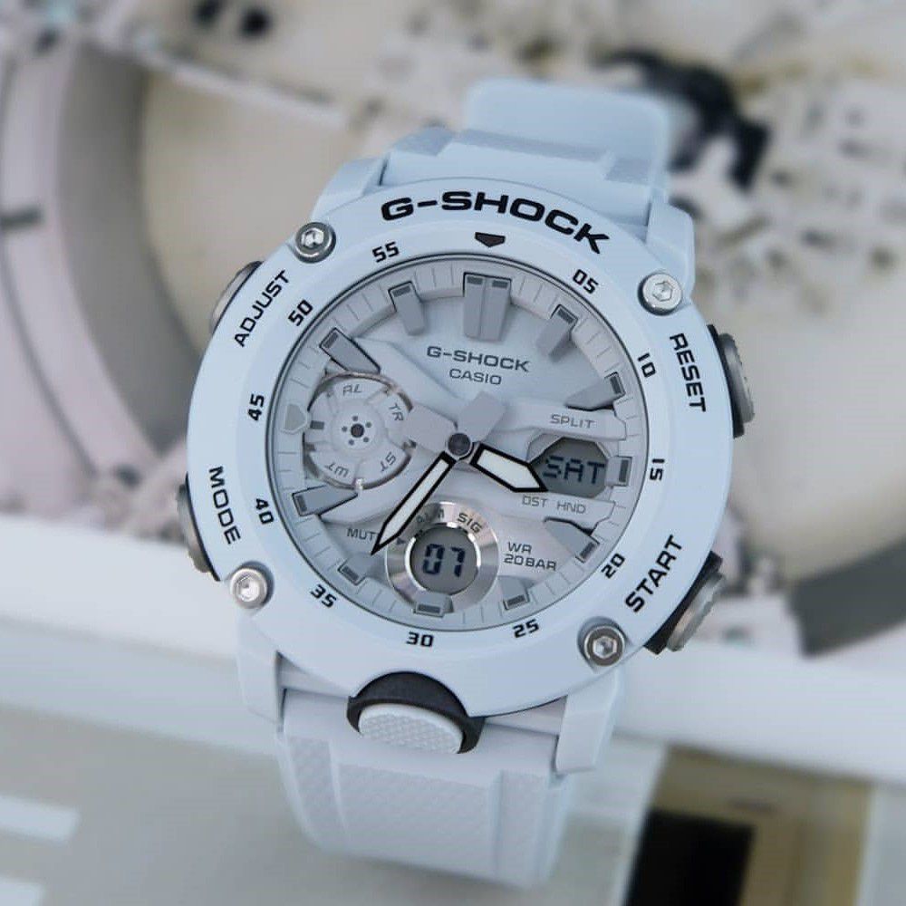 CASIO カシオ G-SHOCK GA-2000S-7ADR Relógio G-Shock GA-2000S-7ADR Branco - Radical Place - Loja