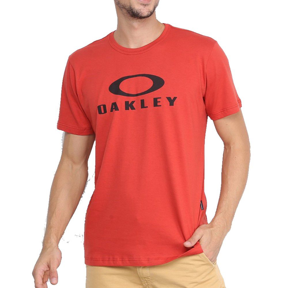 Camiseta Oakley O-Bark Masculina - Amarelo+Preto