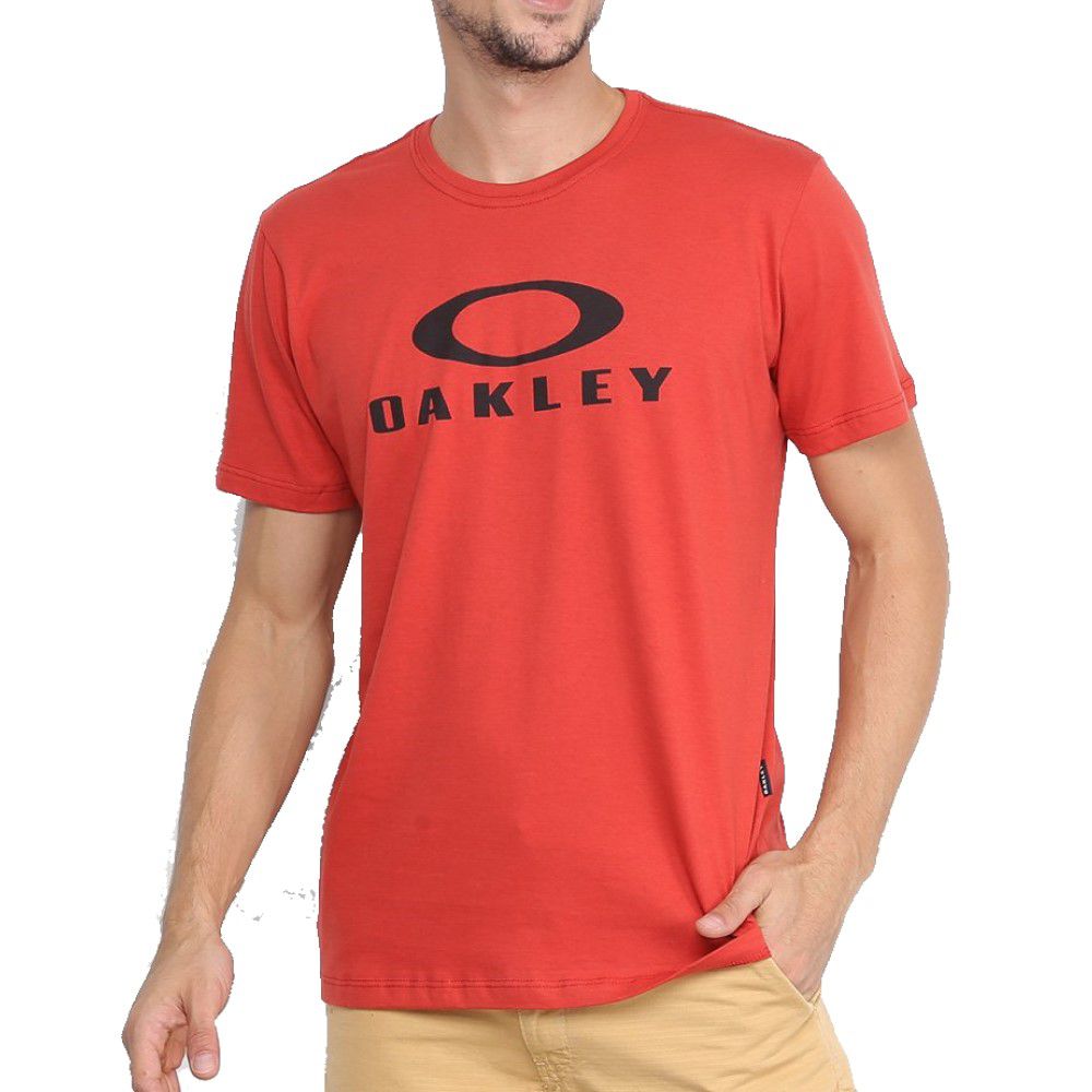 Camiseta Oakley O-Bark Masculina - Vermelho