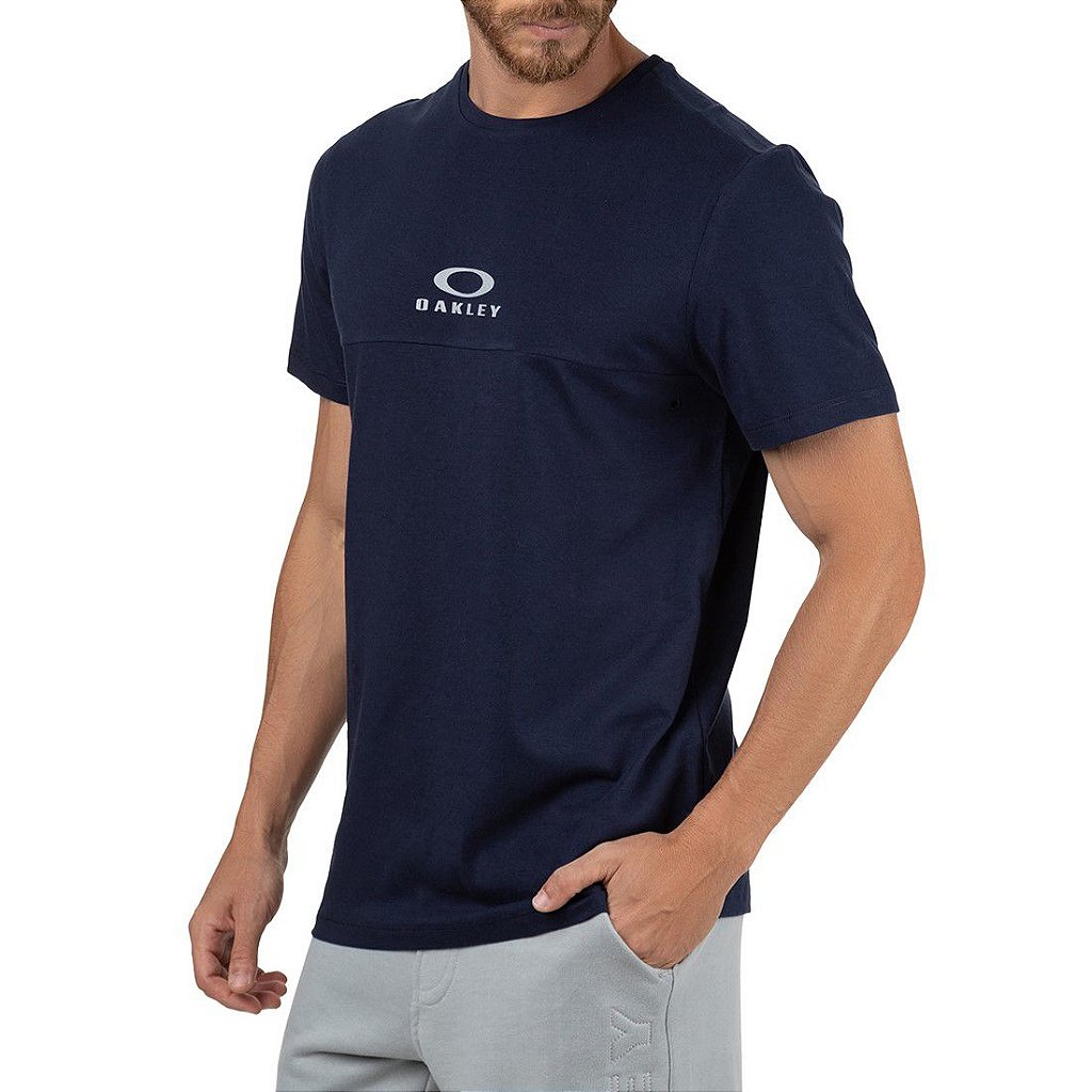 Camiseta Oakley Hexagonal Tee Estampada Masculina - Azul Royal