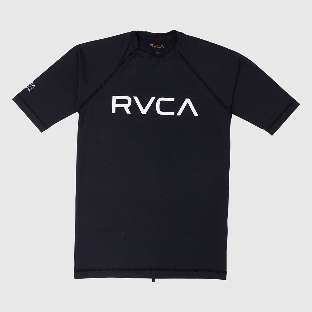 Lycra Rashguard RVCA Manga Curta Big RVCA Preto - Radical Place