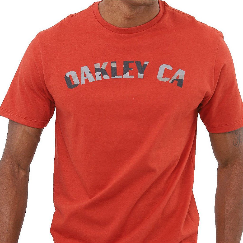 Camiseta Oakley Camo SS Masculina Vermelho Mescla - Radical Place