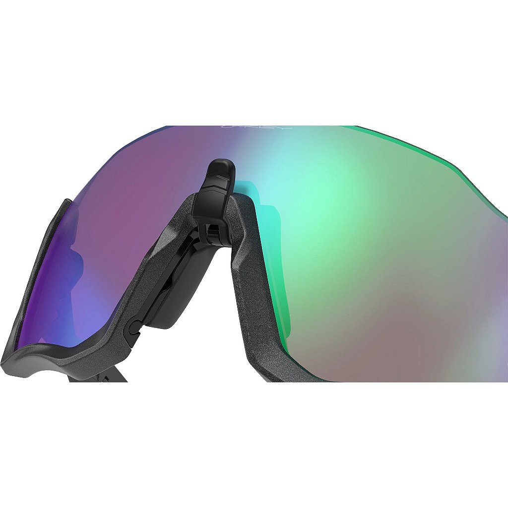 Óculos de Sol Oakley Flight Jacket Matte Steel W/ Prizm Road Jade