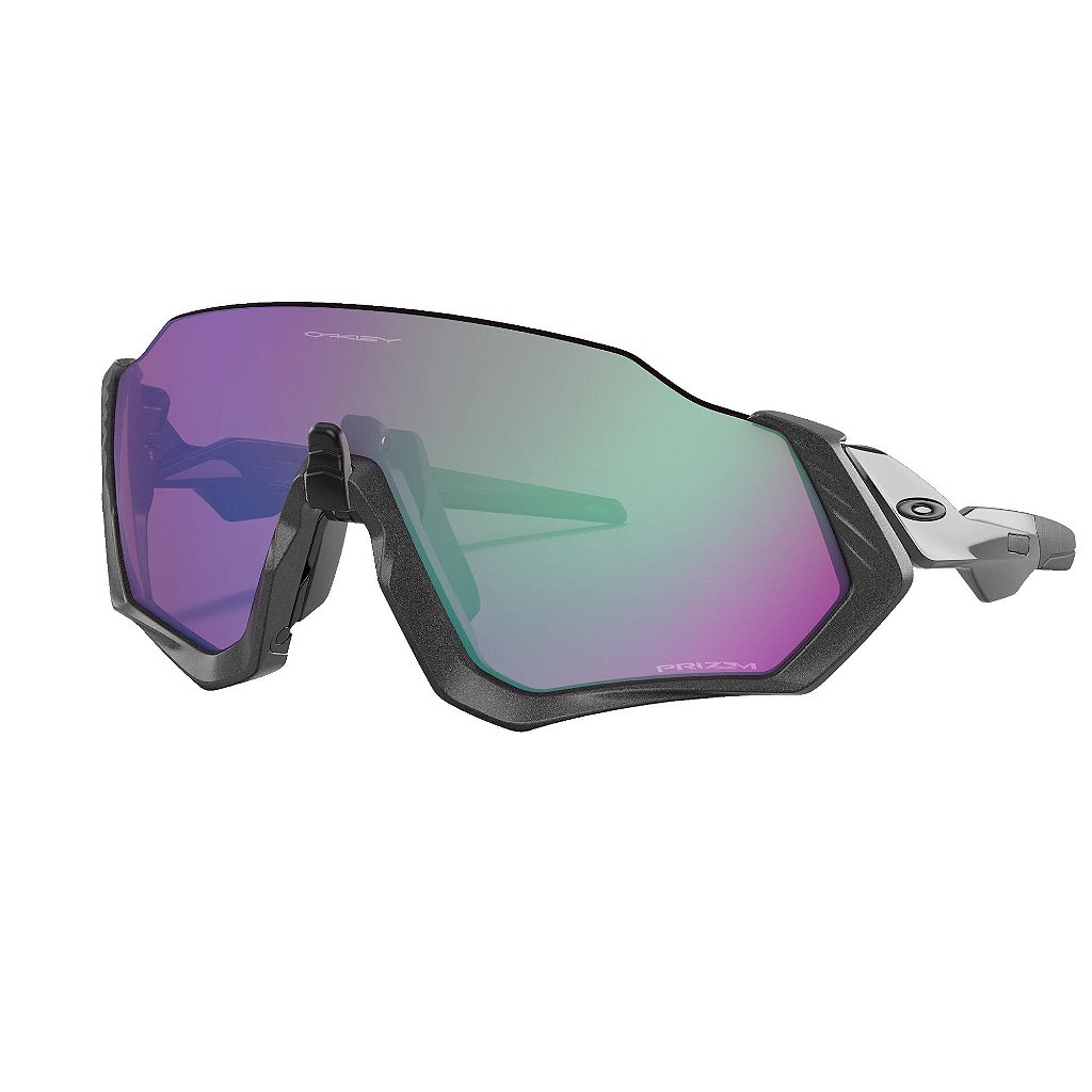Óculos de Sol Oakley Flight Jacket Matte Steel W/ Prizm Road Jade