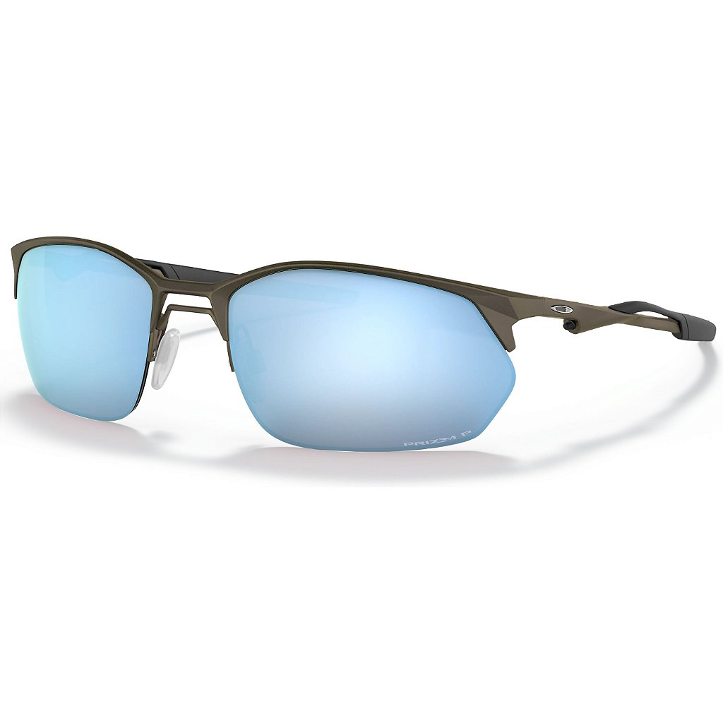 Óculos de Sol Oakley Wire Tap 2.0 Satin Lead W/ Prizm Deep Water