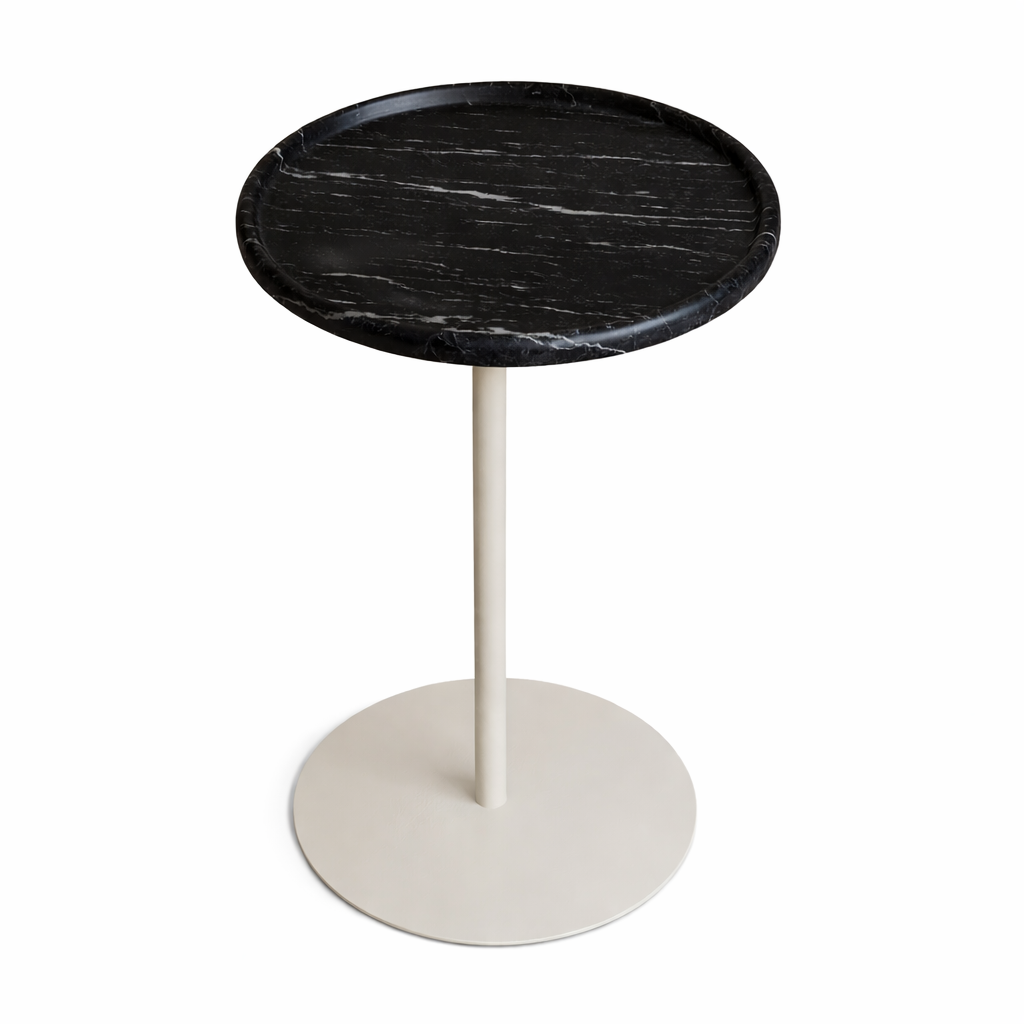 Mesa de Apoio Redonda Linha Nido em Mármore