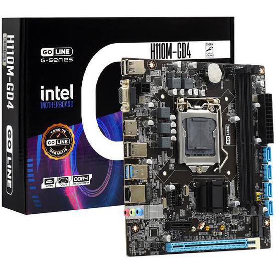 Placa Mae Intel H110M Lga 1151, M.2 Nvme, 2x DDR4, HDMI/VGA, 6º e