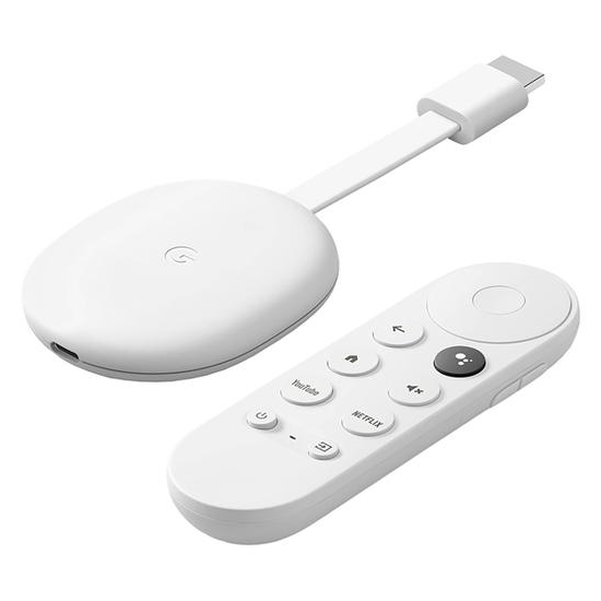 Google Chromecast 4ª geração de voz HD 8GB branco com 1.5GB