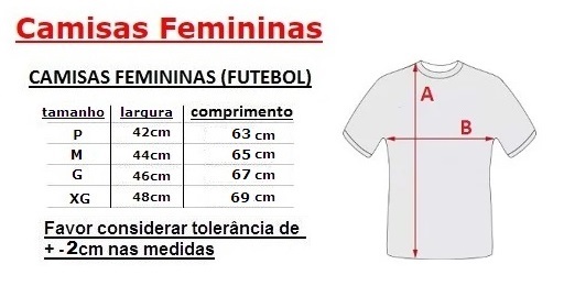 Tabela de Medidas - ACERVO DAS CAMISAS