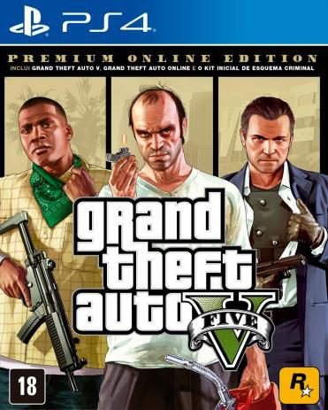 Jogo GTA 5 - Grand Theft Auto V (Premium Online Edition) - PS4