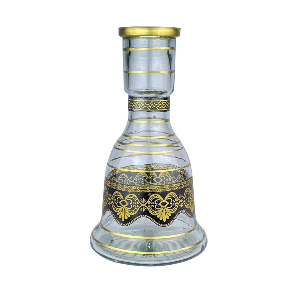 Vaso ZH Sino Detalhes 25cm - Gold - Zagabria Hookah - Narguile