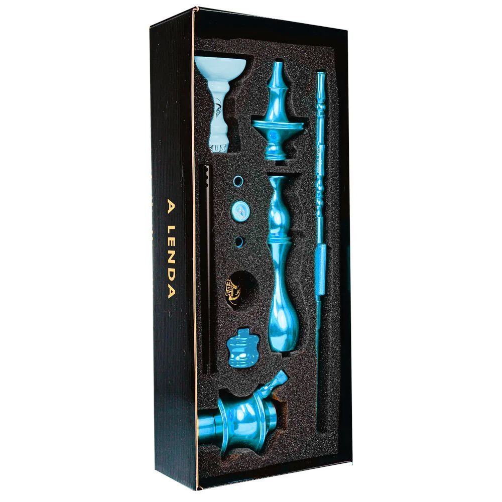 Stem Narguile Zeus Two Hoses - Azul Claro - Zagabria Hookah
