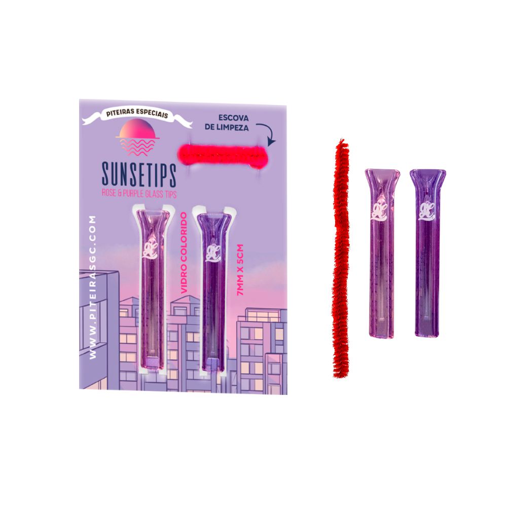 Piteiras de Vidro Glass Crew Especial - Sunsetips (2 Unidades