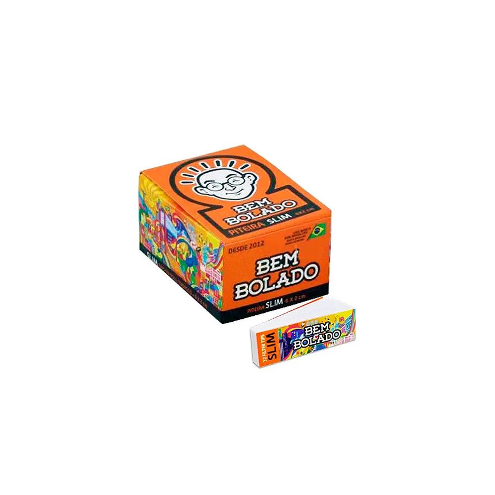 Bloco De Piteira Bem Bolado Pop Slim 6x2cm Laranja (24 Livretos C