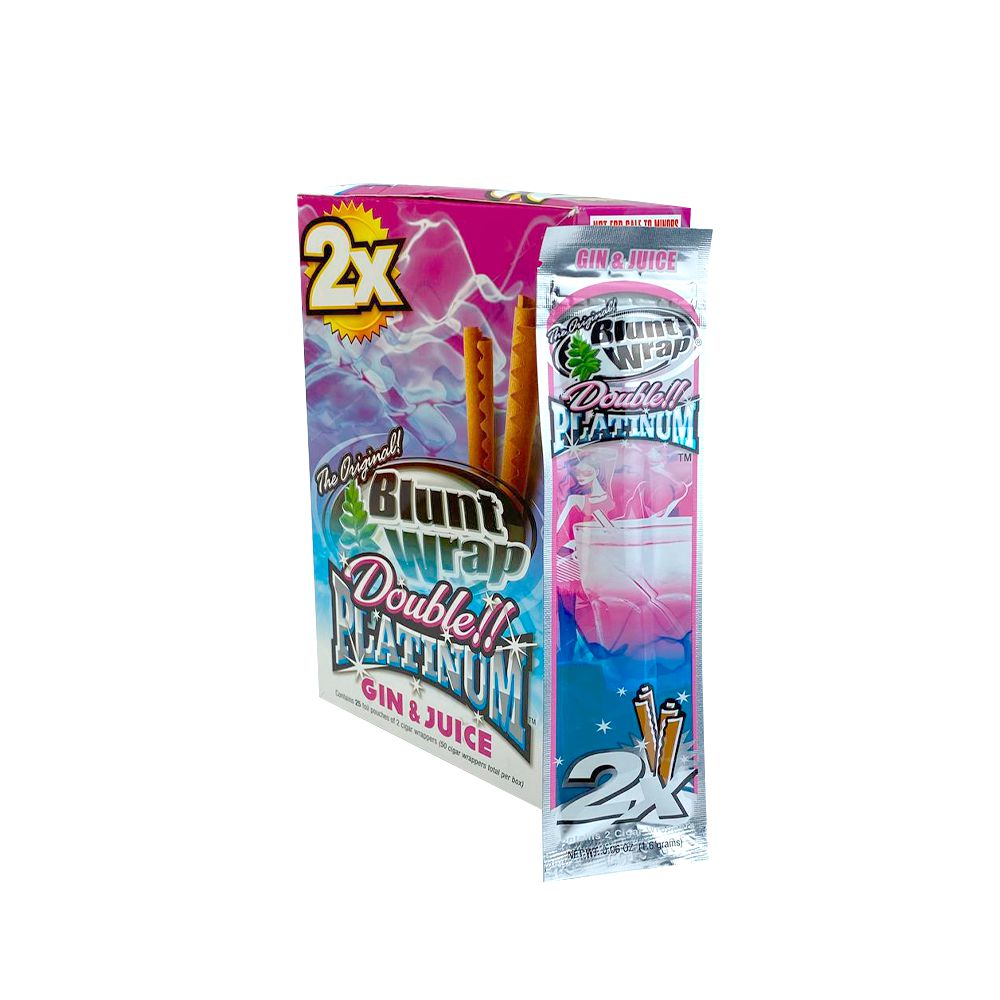 Display Seda Blunt Wrap Double Platinium (CX/25 Pacotes Com 2 un