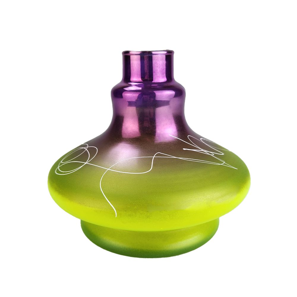 Vaso ZH Mini New Aladim 2 Abstrato Metálico - Roxo/Verde