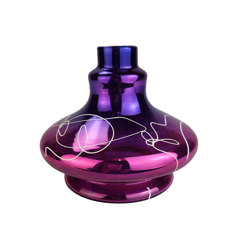 Vaso ZH Mini New Aladim 2 Abstrato Metálico - Roxo/Rosa - Zagabria