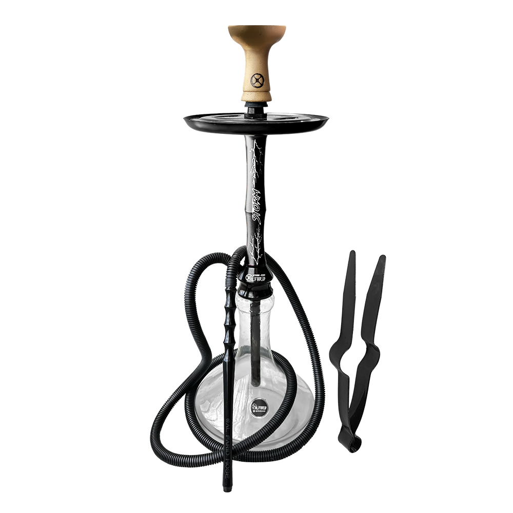Narguile Completo Al Farid Storm Plus - Preto - Zagabria Hookah