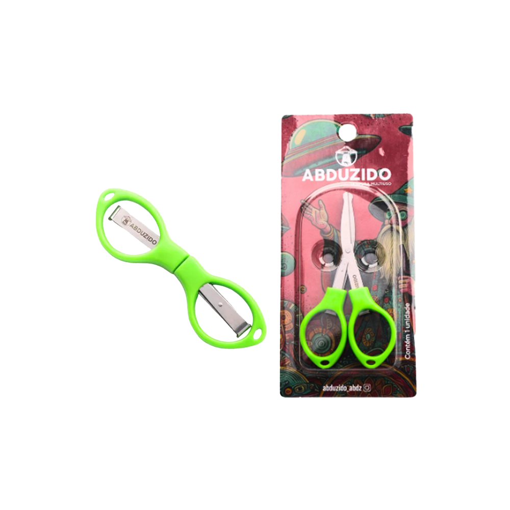Tesoura ABDZ Dobrável Round PP - Green - Zagabria Hookah