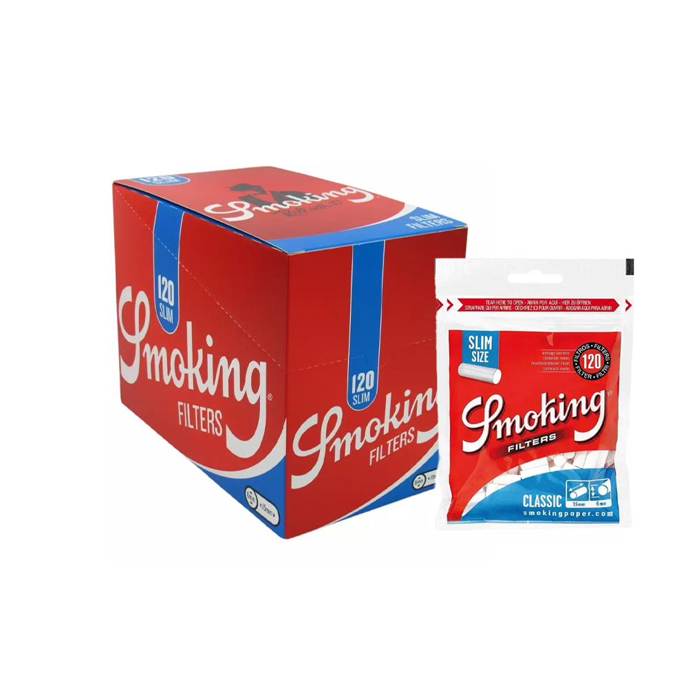 Display Filtro Smoking Slim 6x15mm (CX/30 Pacotes de 120un