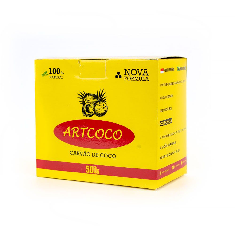 Carvão Artcoco (Importado) - 500g - Zagabria Hookah - Narguile