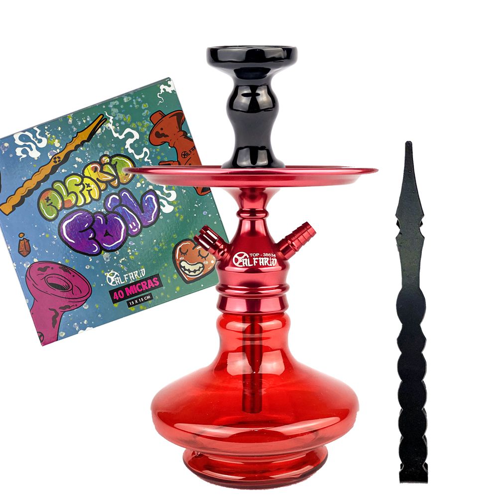 Narguile Completo Al Farid Setop - Vermelho/Vermelho - Zagabria