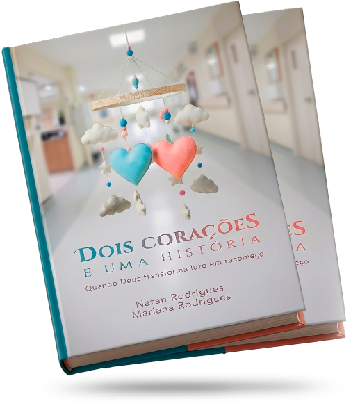Dois exemplares do livro Dois Corações e Uma História