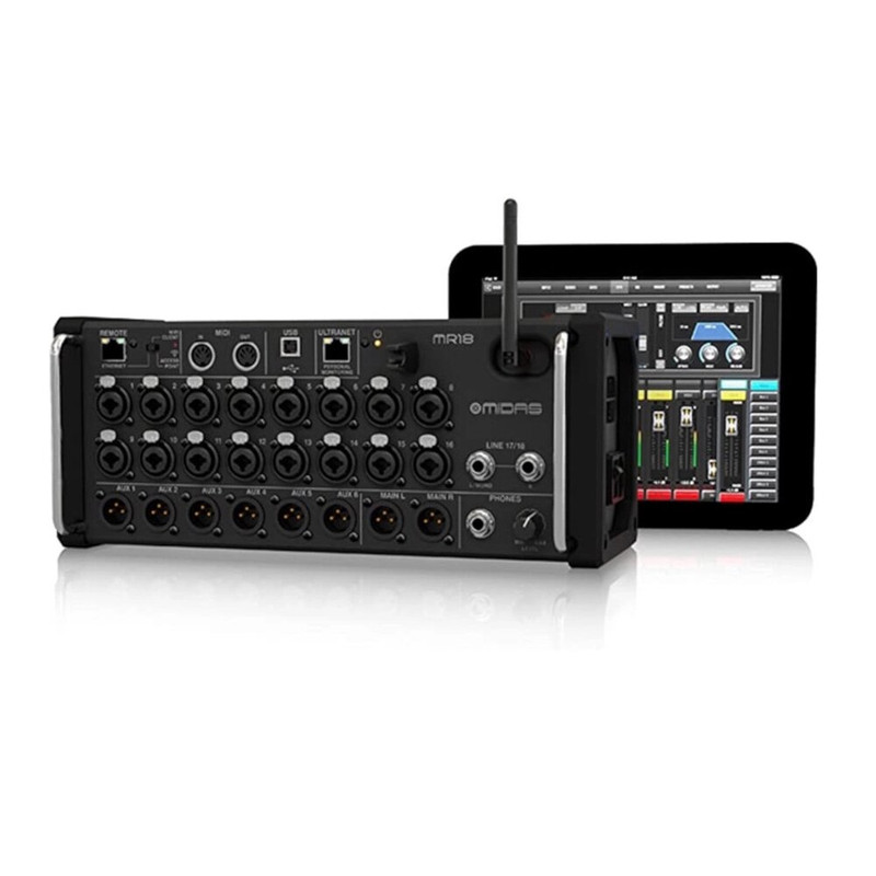 misa MENSAGEIRO MUSICAL - MESA DE SOM DIGITAL MIDAS MR18 MIXER 18 CANAIS