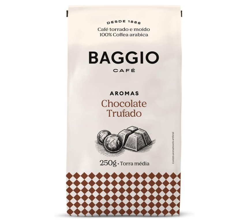 Baggio Café Café Torrado E Moído Aroma De Chocolate Trufado 250G