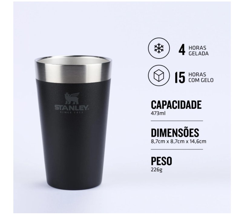Copo térmico de cerveja Stanley|473ml