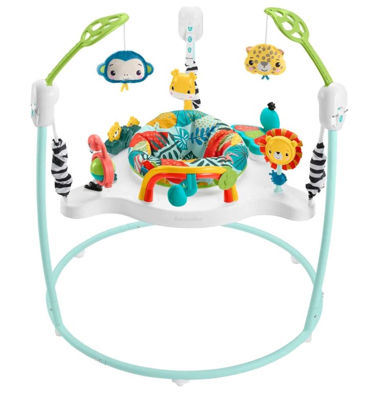 Fisher-Price Brinquedo e cadeira de Bebê Pula-Pula Selva