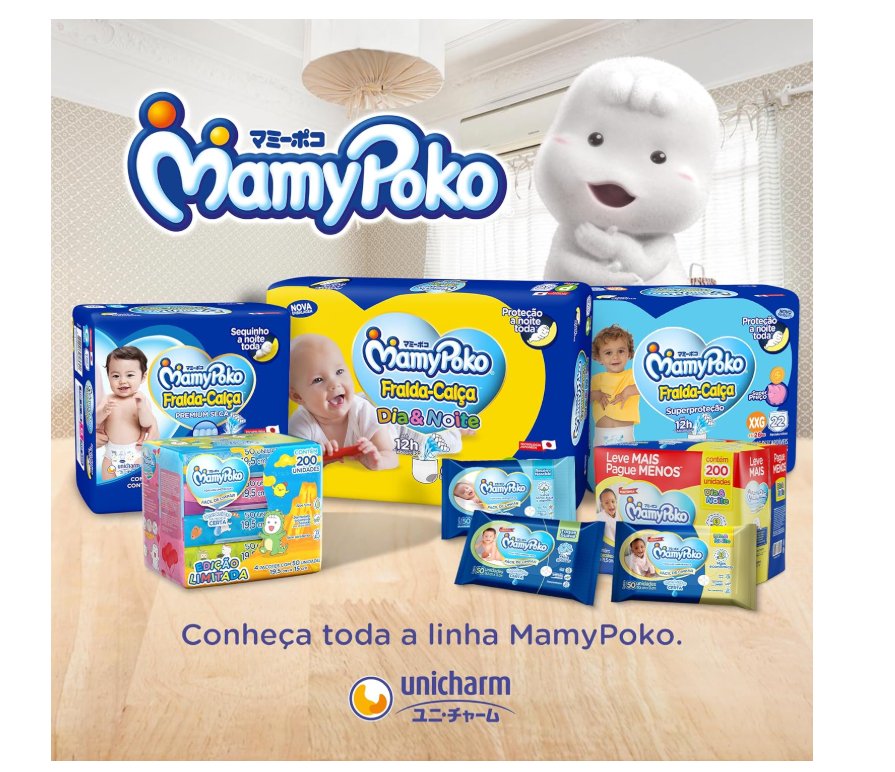 MamyPoko Lenços Umedecidos Dia&Noite 200 Unidades