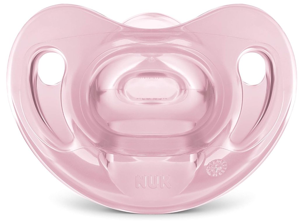 NUK Chupeta Sensitive Soft 100% Silicone Girl S1 - Rosa Tam 1