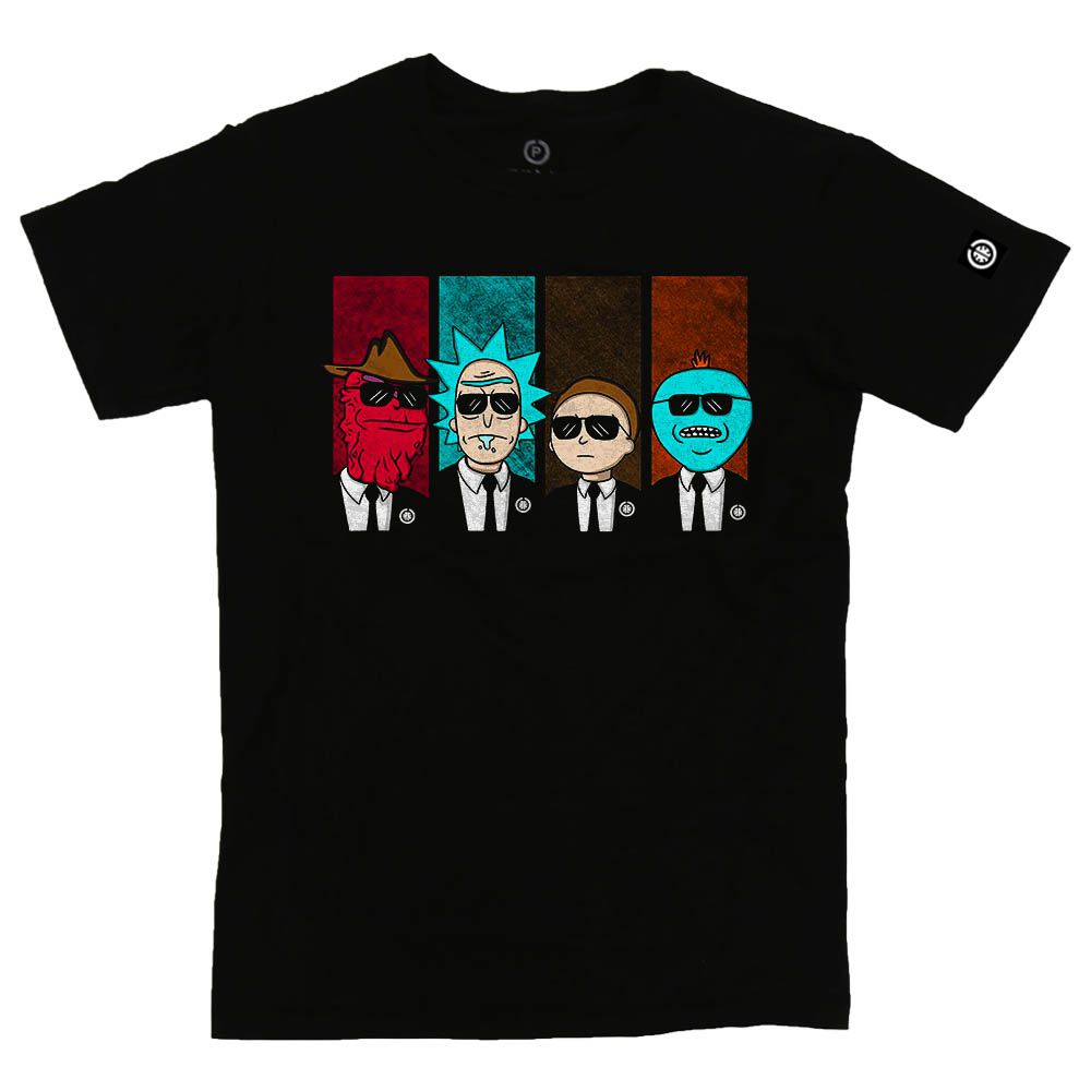 Camiseta Men in Black Rick and Morty Stoned Stoned Moda masculina e feminina sustentavel